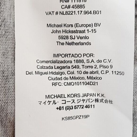 MICHAEL KORS | Classic 1/4 Button Short Sleeve Polo Top Soft Tee Gray Men's Sz L - Picture 11 of 12